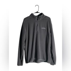 Eddie Bauer waffle fleece 1/4 zip jacket in charcoal gray Sz XL
